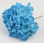 Hydrangeas Londres. Flamenco Flowers for Hair. Turquoise. 20cm.